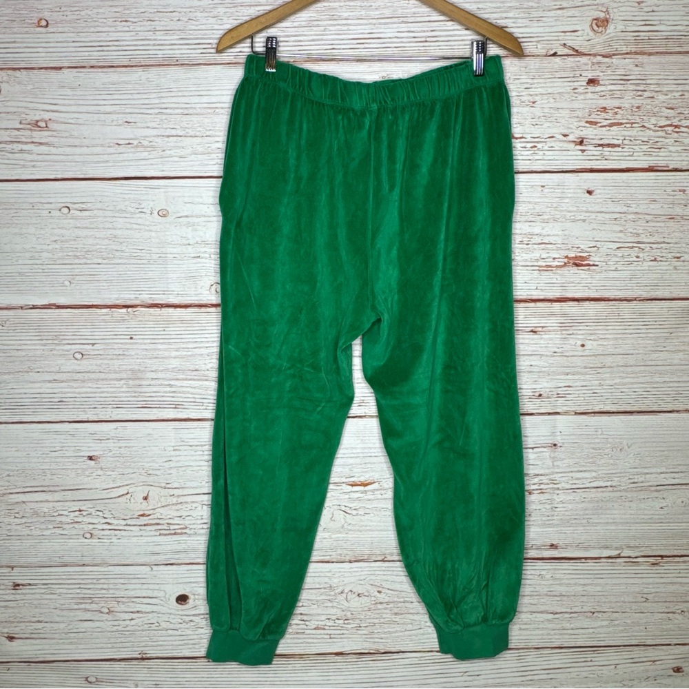 New Suzie Kondi Patmos High Rise Pocket Pants in Jellybean Green Velour Sz L - Picture 4 of 7